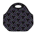 Lights Heart Pattern Print Neoprene Lunch Bag