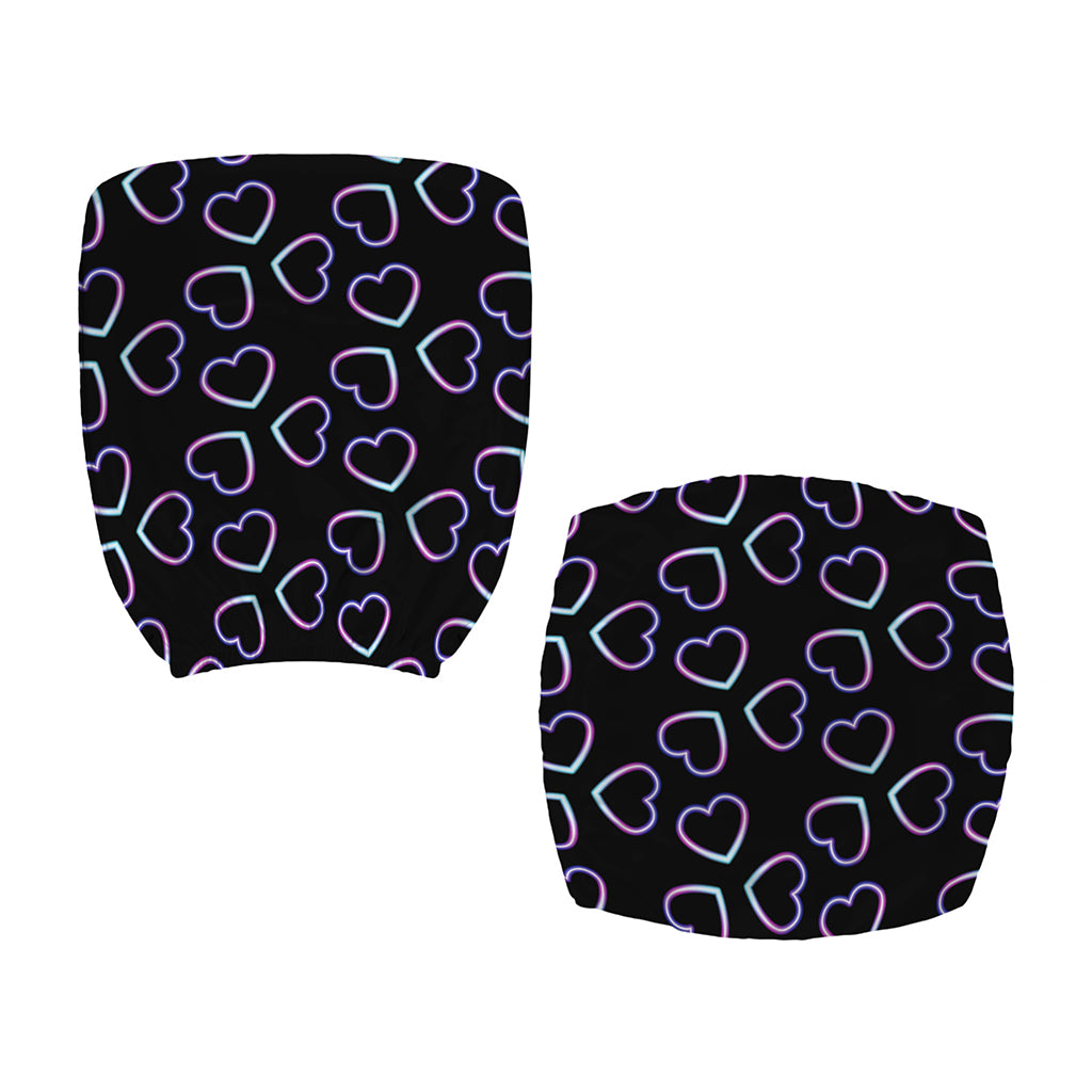 Lights Heart Pattern Print Office Chair Cover