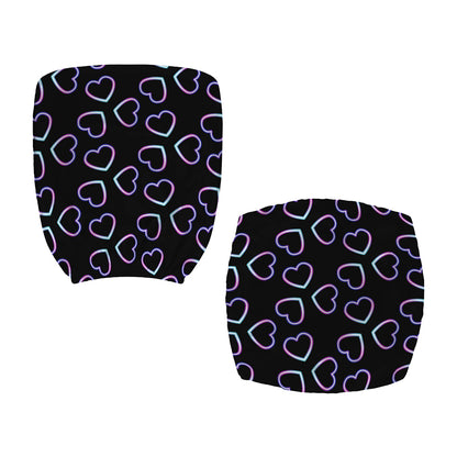Lights Heart Pattern Print Office Chair Cover