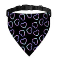 Lights Heart Pattern Print Over The Collar Dog Bandana