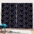 Lights Heart Pattern Print Pencil Pleat Curtains