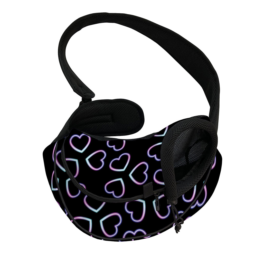 Lights Heart Pattern Print Pet Sling Carrier