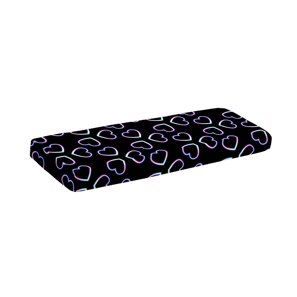 Lights Heart Pattern Print Piano Keyboard Cover