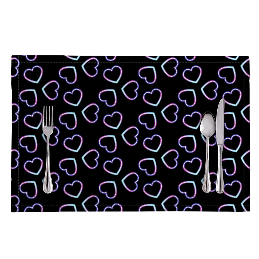 Lights Heart Pattern Print Placemat