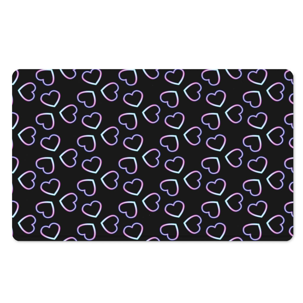 Lights Heart Pattern Print Polyester Doormat