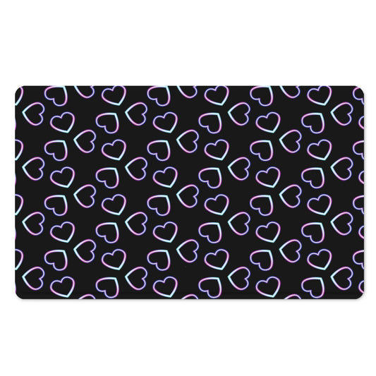 Lights Heart Pattern Print Polyester Doormat