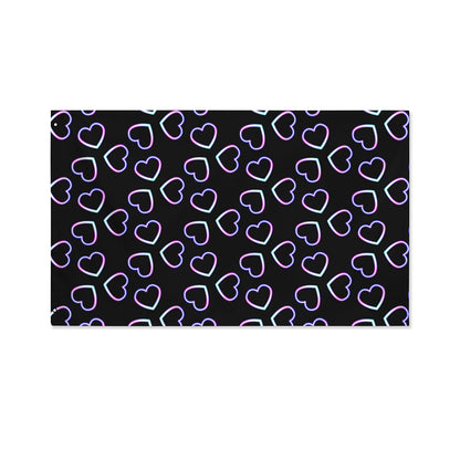 Lights Heart Pattern Print Polyester Flag