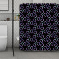 Lights Heart Pattern Print Polyester Shower Curtain