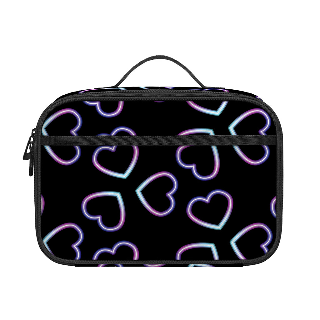 Lights Heart Pattern Print Portable Lunch Bag