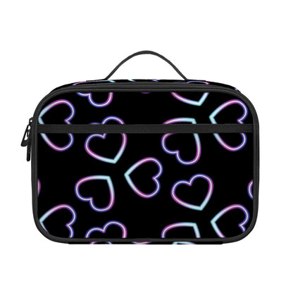 Lights Heart Pattern Print Portable Lunch Bag