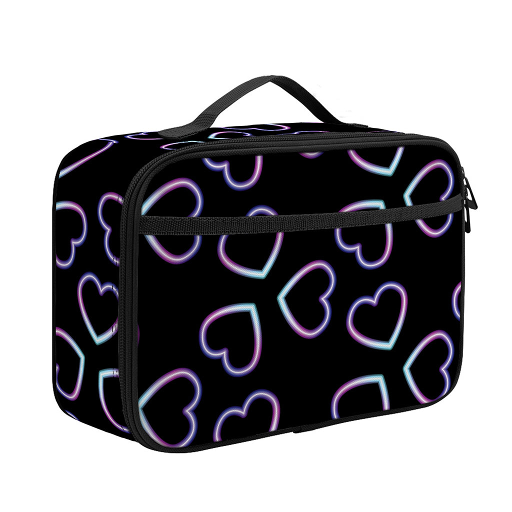 Lights Heart Pattern Print Portable Lunch Bag