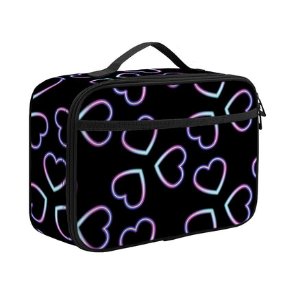 Lights Heart Pattern Print Portable Lunch Bag