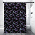 Lights Heart Pattern Print Premium Shower Curtain