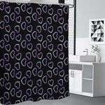 Lights Heart Pattern Print Premium Shower Curtain