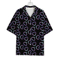 Lights Heart Pattern Print Rayon Hawaiian Shirt