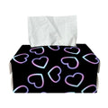 Lights Heart Pattern Print Rectangle Tissue Box Cover