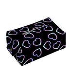 Lights Heart Pattern Print Rectangle Tissue Box Cover