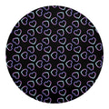 Lights Heart Pattern Print Round Blanket