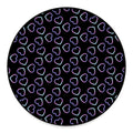 Lights Heart Pattern Print Round Floor Mat
