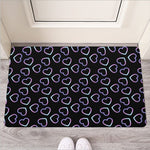 Lights Heart Pattern Print Rubber Doormat