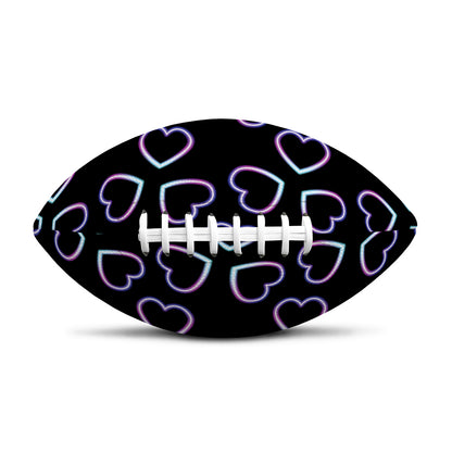 Lights Heart Pattern Print Rugby Ball