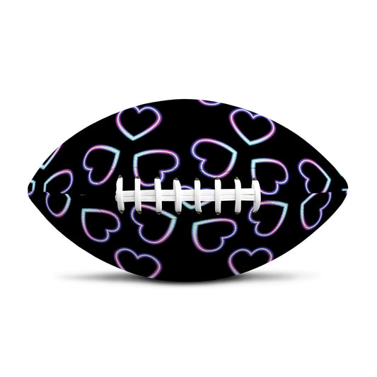 Lights Heart Pattern Print Rugby Ball
