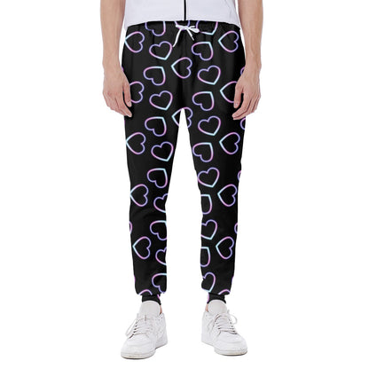 Lights Heart Pattern Print Scuba Joggers