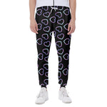 Lights Heart Pattern Print Scuba Joggers