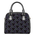 Lights Heart Pattern Print Shoulder Handbag