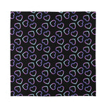 Lights Heart Pattern Print Silk Bandana