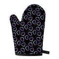 Lights Heart Pattern Print Single Oven Mitt