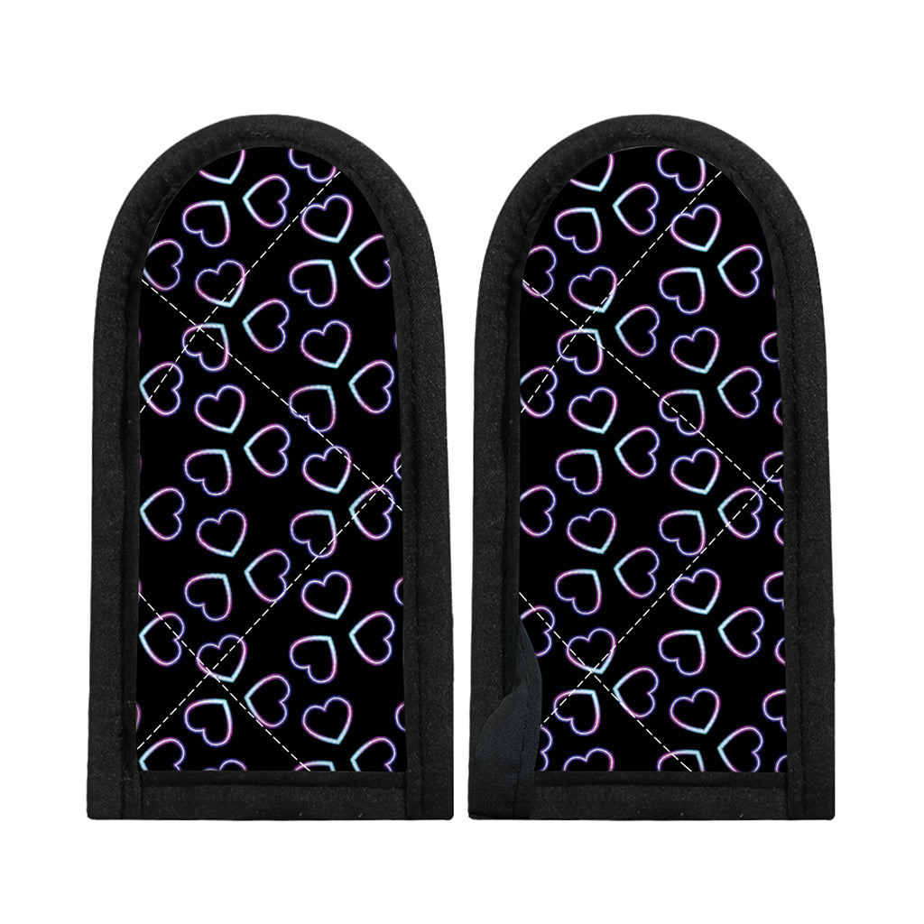 Lights Heart Pattern Print Skillet Handle Cover