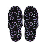 Lights Heart Pattern Print Slippers