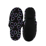 Lights Heart Pattern Print Slippers
