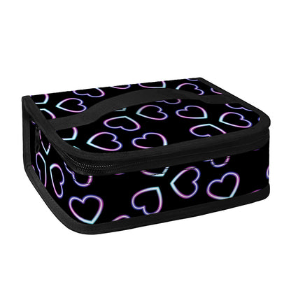 Lights Heart Pattern Print Small Lunch Bag