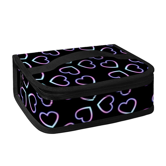 Lights Heart Pattern Print Small Lunch Bag
