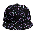 Lights Heart Pattern Print Snapback Cap