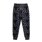 Lights Heart Pattern Print Sweatpants