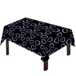 Lights Heart Pattern Print Tablecloth