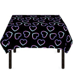 Lights Heart Pattern Print Tablecloth