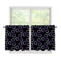 Lights Heart Pattern Print Tier Curtains