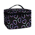 Lights Heart Pattern Print Travel Makeup Bag