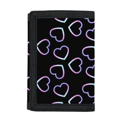 Lights Heart Pattern Print Trifold Wallet