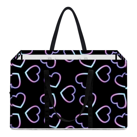 Lights Heart Pattern Print Utility Tote Bag