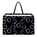 Lights Heart Pattern Print Utility Tote Bag