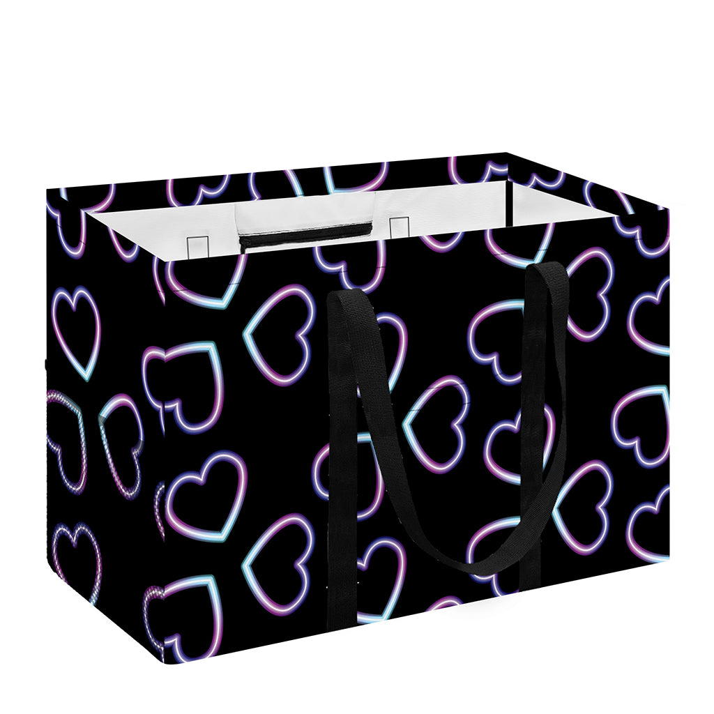 Lights Heart Pattern Print Utility Tote Bag