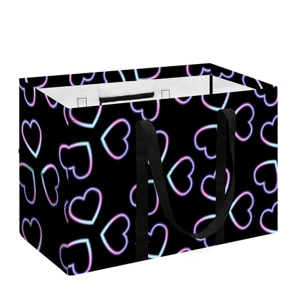 Lights Heart Pattern Print Utility Tote Bag