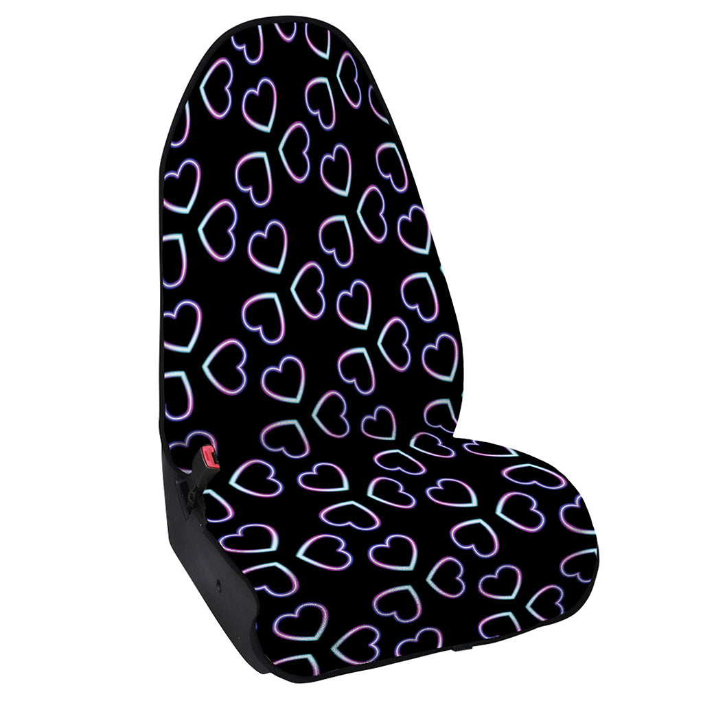 Lights Heart Pattern Print Waterproof Car Seat Cover