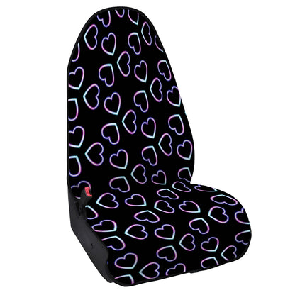 Lights Heart Pattern Print Waterproof Car Seat Cover