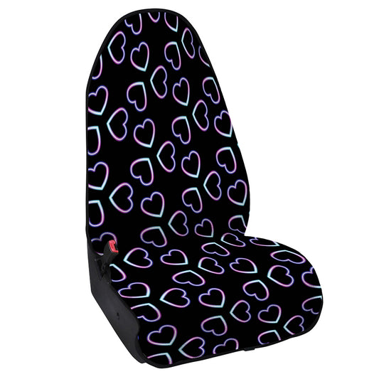 Lights Heart Pattern Print Waterproof Car Seat Cover